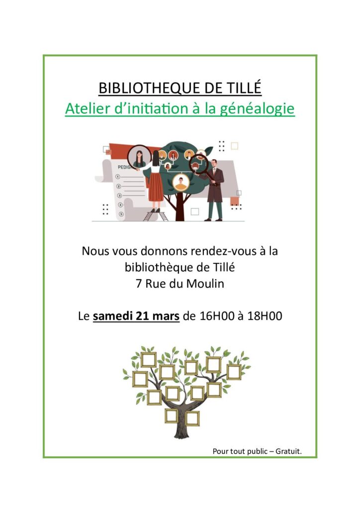 Lire la suite de l'actualité Initiation à la généalogie